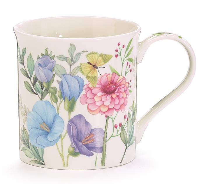 Floral Mug With Cardboard Carrier