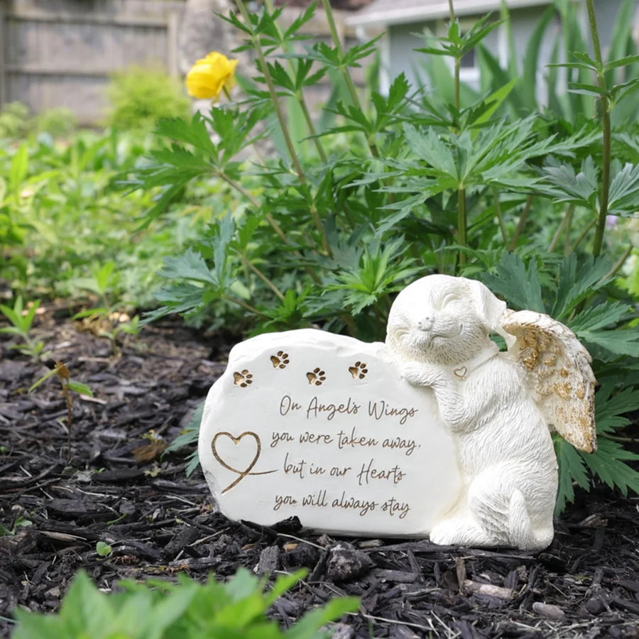 Dog Angel 7.5" x 5" Pet Memorial Stone