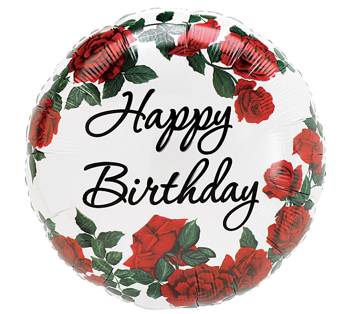 17" HBD Ridgewood Rose Balloon
