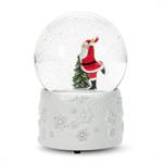 Medium Skating Santa Snow Globe With Music