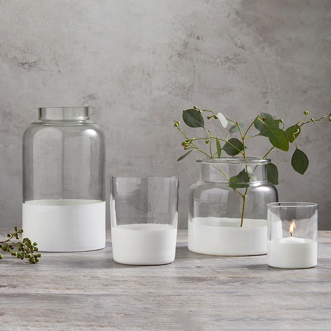 Petite Vase With Matte White Base
