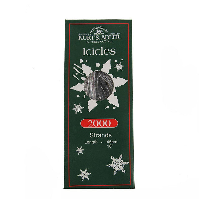 2000 Silver Tinsel Icicle Strands