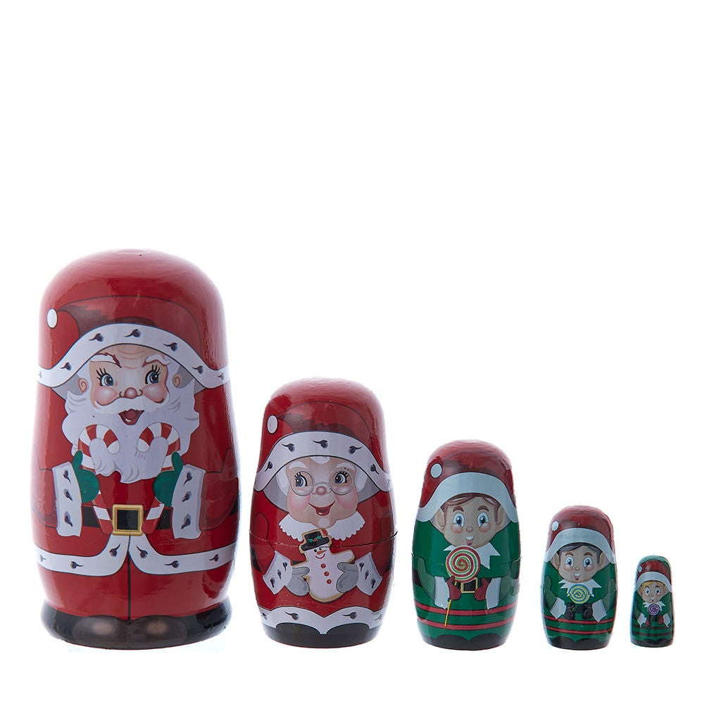 4.3"Santa Nesting Doll Set 5pc