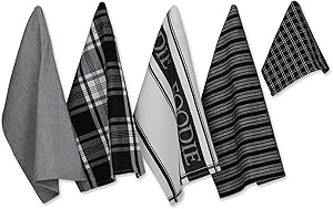 Black Foodie Dishcloth & Towel Set/5