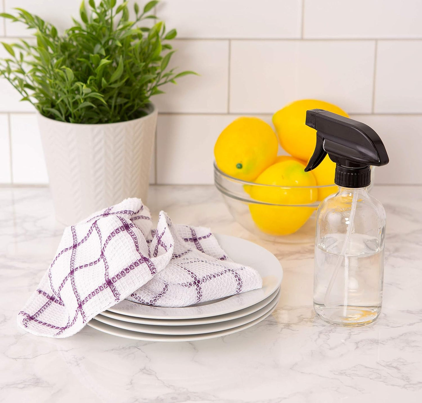 Scrubber Dishcloths Collection Windowpane Dishrag Set