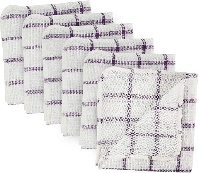 Scrubber Dishcloths Collection Windowpane Dishrag Set