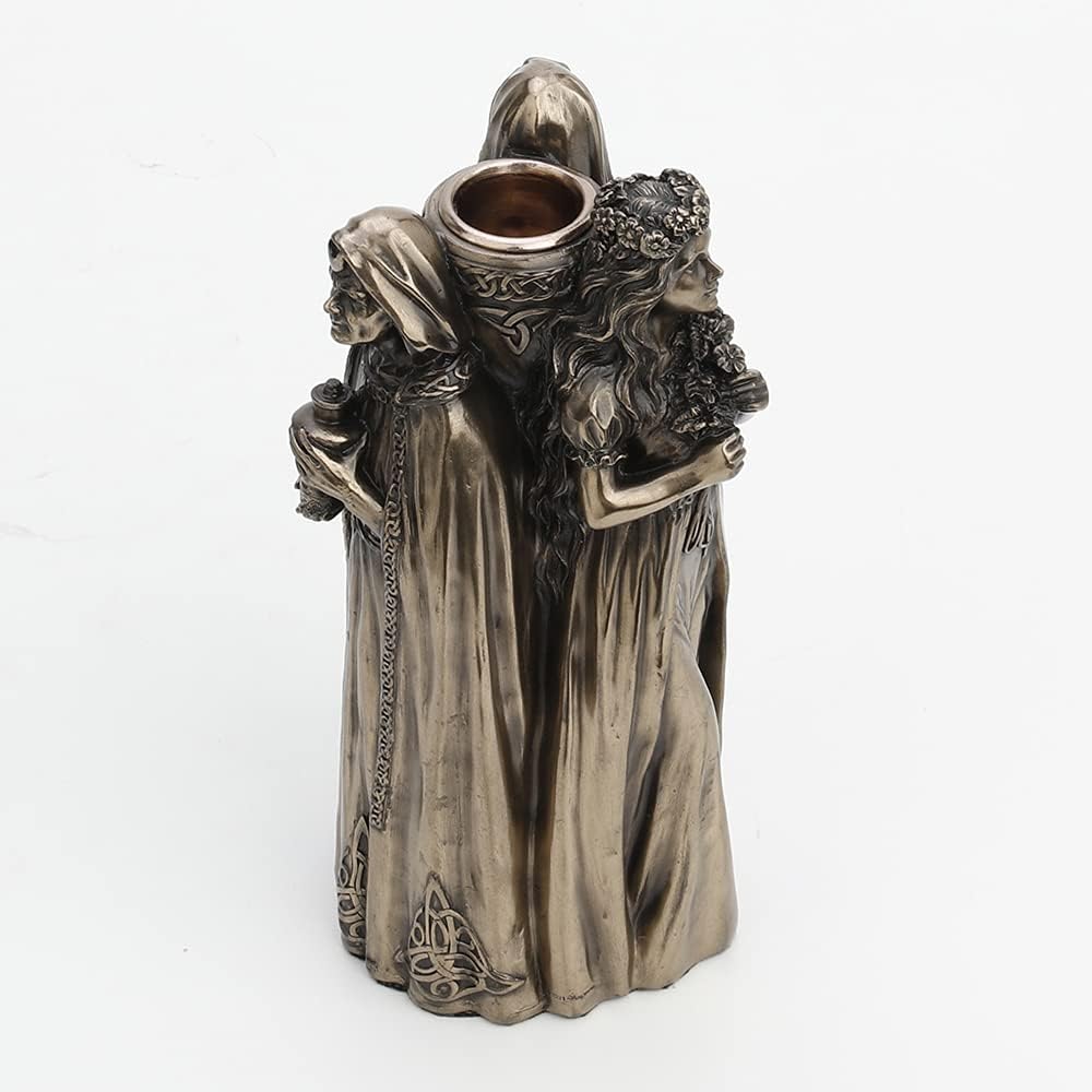 Wicca Triple Goddess Maiden Mother And Crone Candle Holder