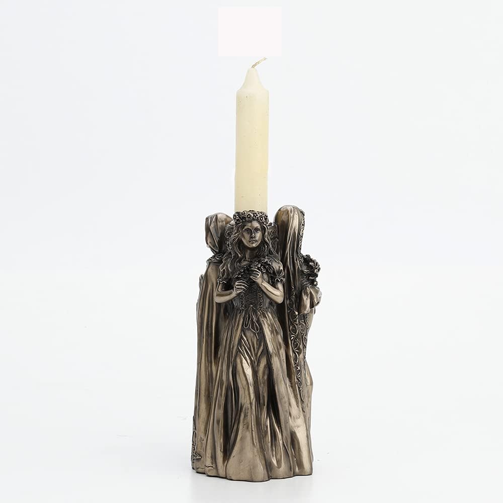 Wicca Triple Goddess Maiden Mother And Crone Candle Holder