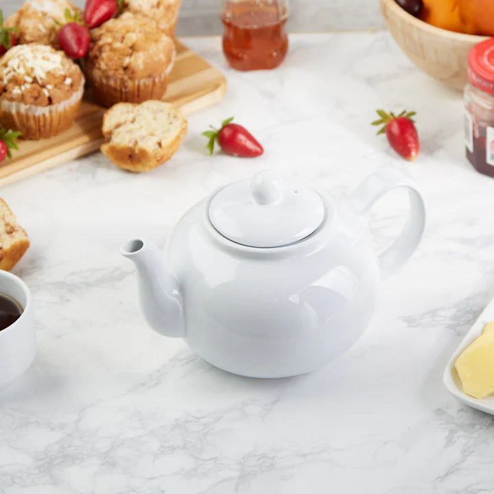 White 16oz Stoneware Teapot