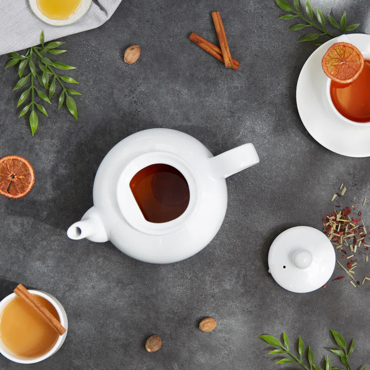White 16oz Stoneware Teapot