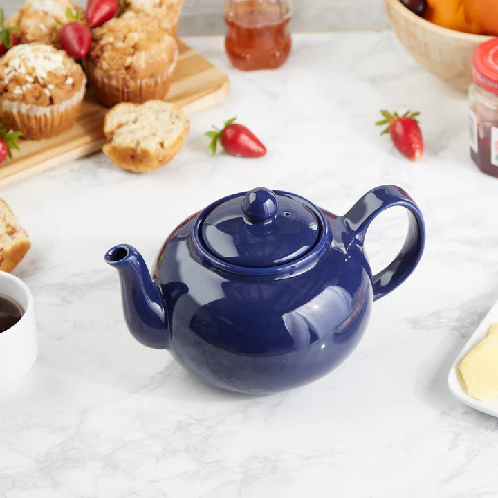 Blue Stoneware Teapot