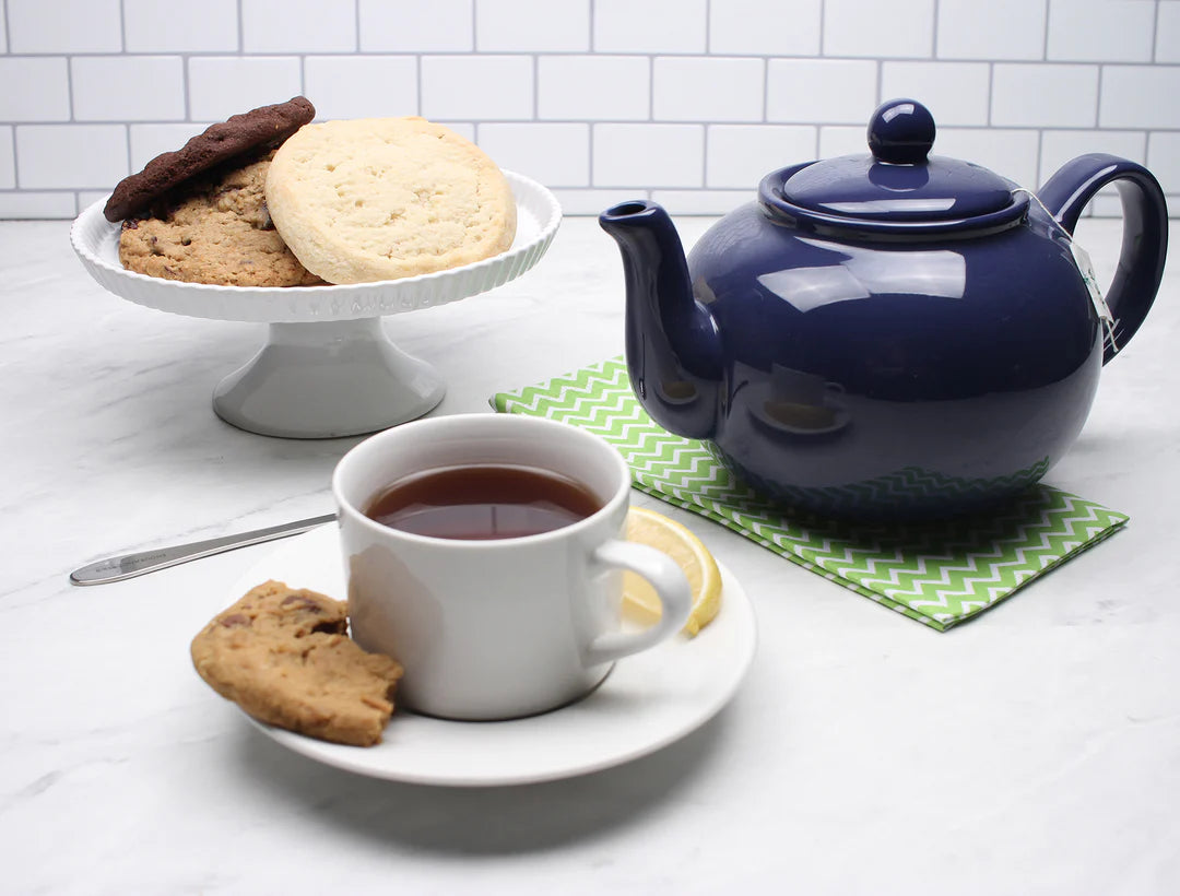 Blue Stoneware Teapot
