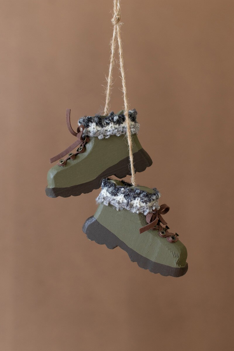 Green Boots Christmas Ornament