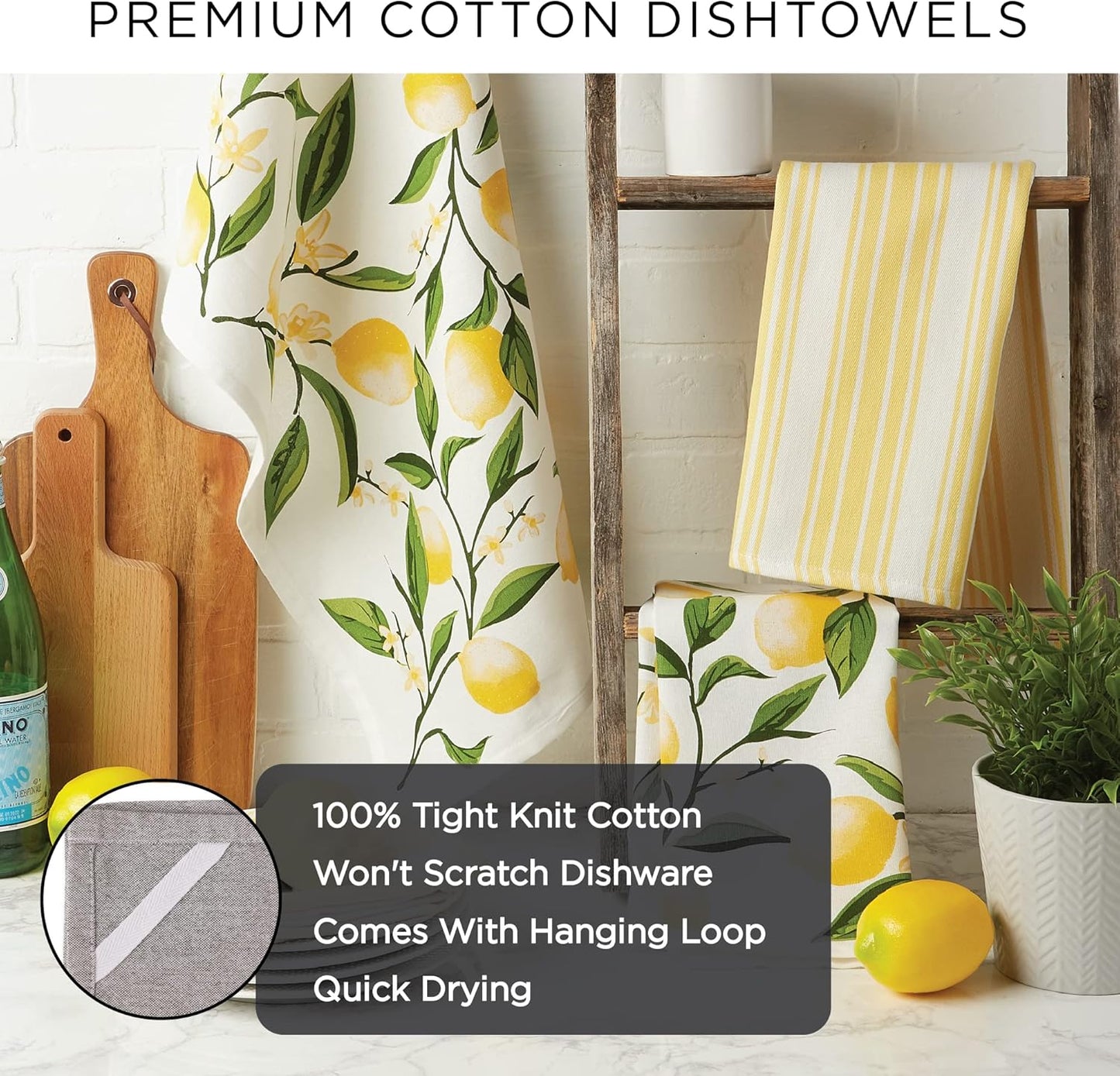 Vintage Print Absorbent & Fast-Drying Kitchen Dish Towel Set