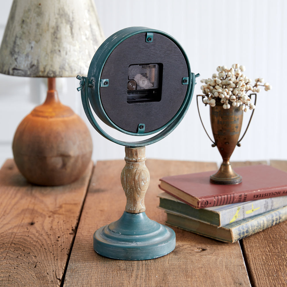 Maritime Compass Clock Figurine