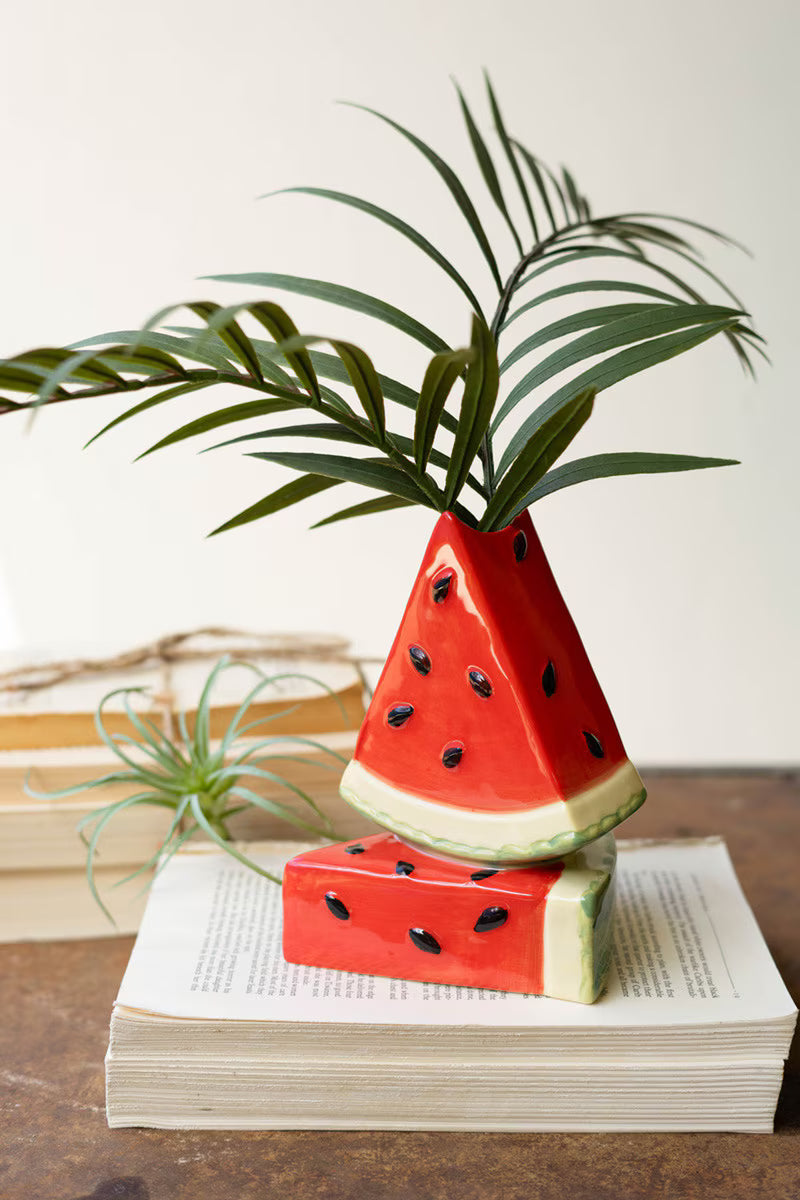 Ceramic Watermelon Bud Vase