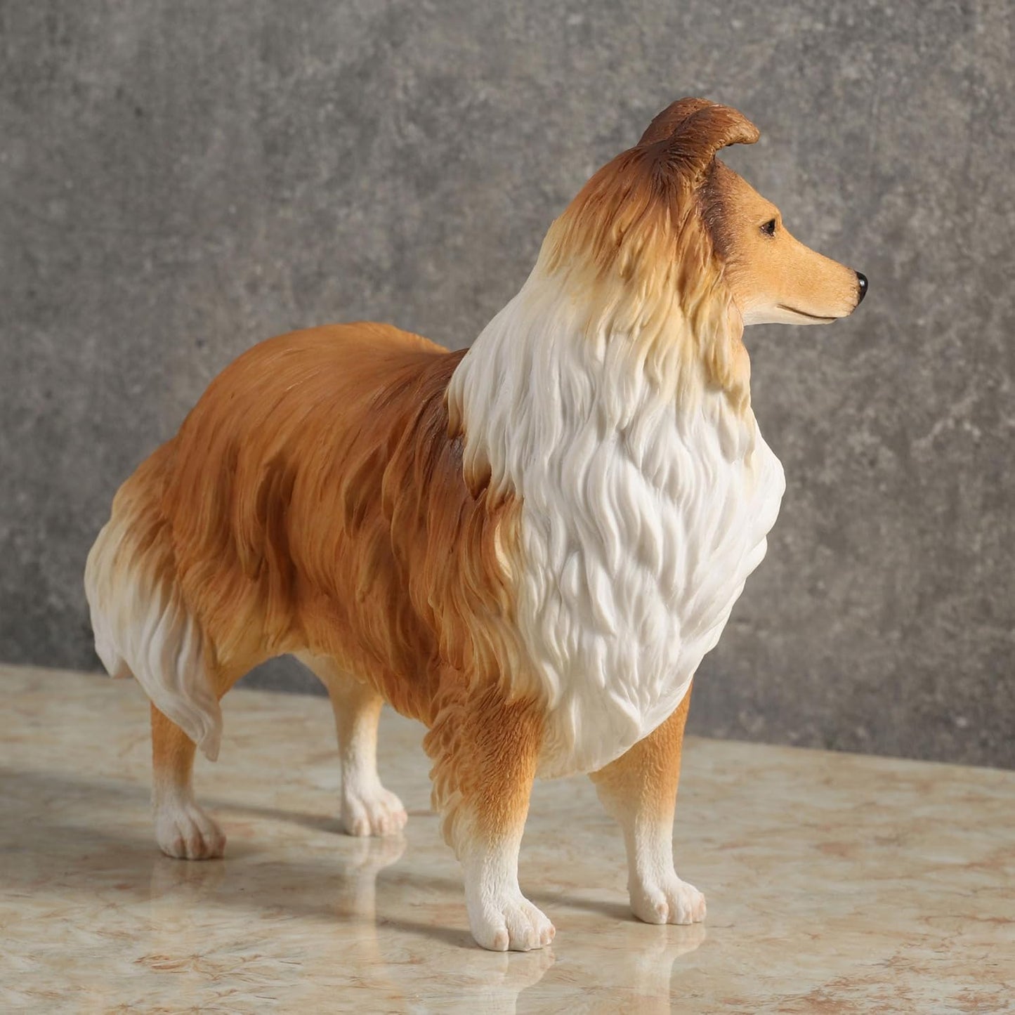 Rough Collie Dog Figurine