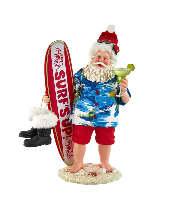 11" Fabriché Beach Santa With Surfboard