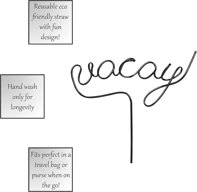 Word Straw - Vacay