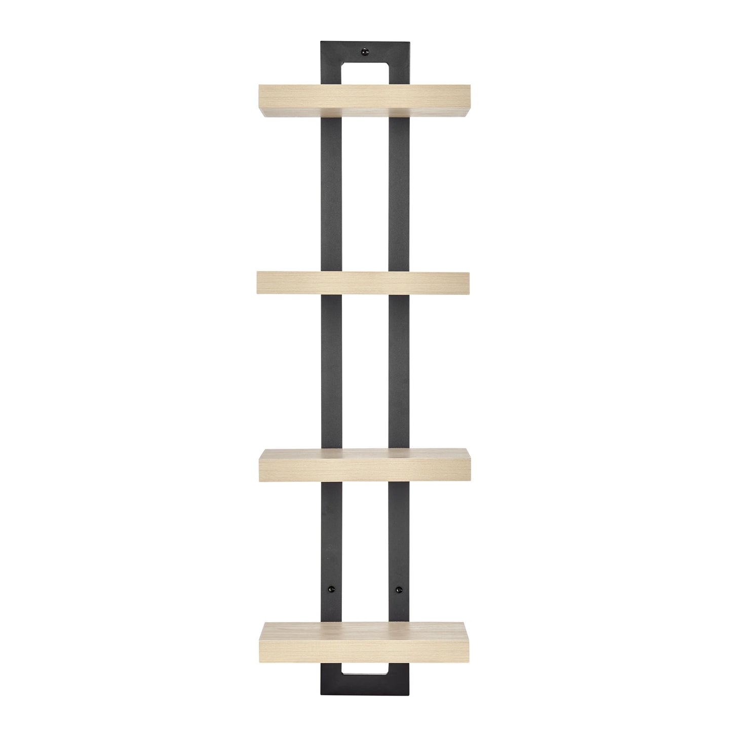 4-Tier Slim Ladder Bracket Floating Metal Frame Wall Shelves