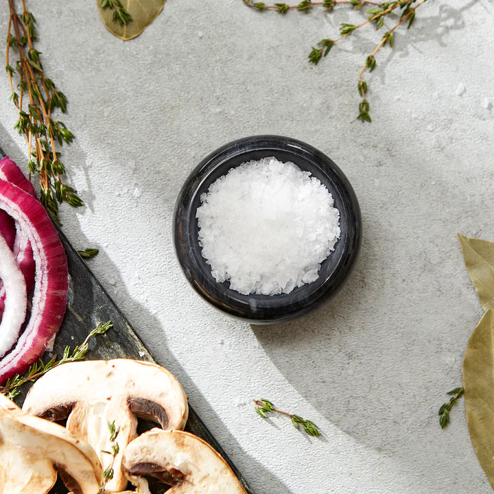 Black Marble Herb Salt Bowls