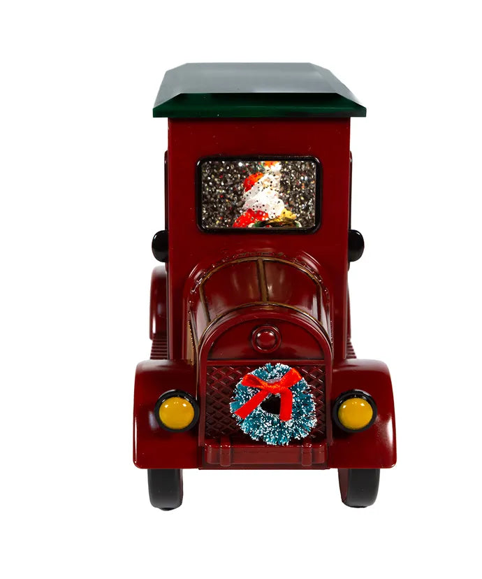 Battery Operated LED Santa Truck Water Lantern