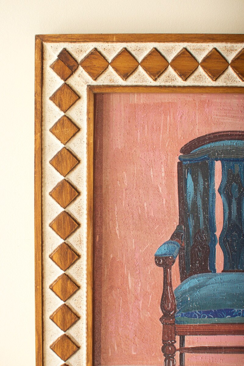 Set of 2 Framed Chair Paintings