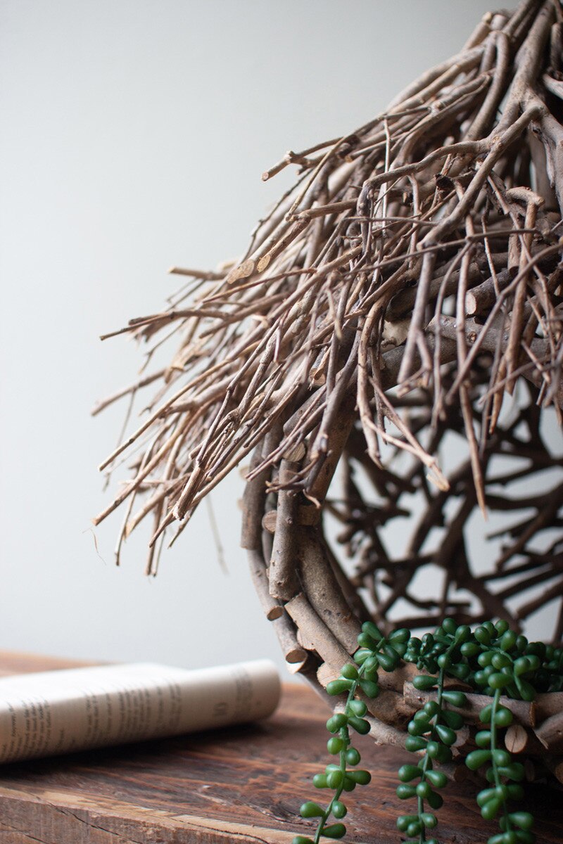 Hanging Tea Twig Bird House