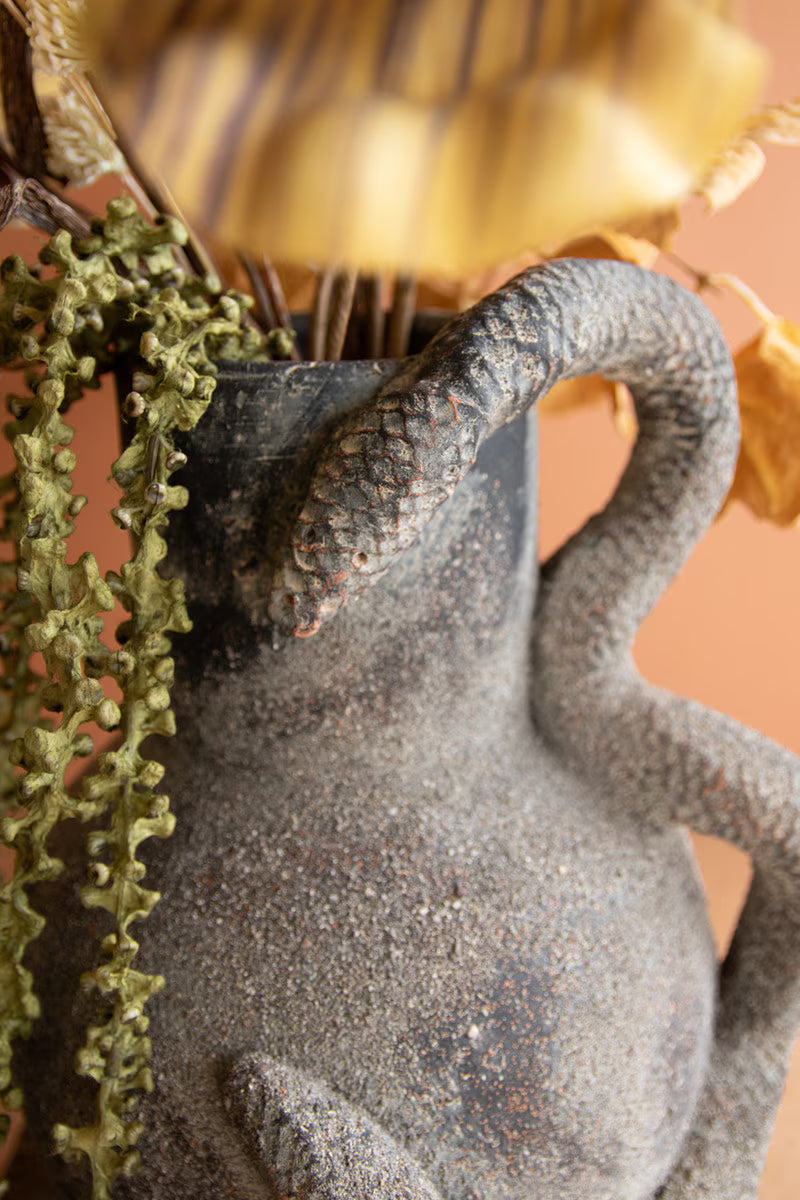 Clay Snake Vase