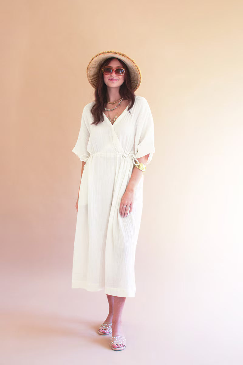 Cotton Jumper with Drawstring Waist