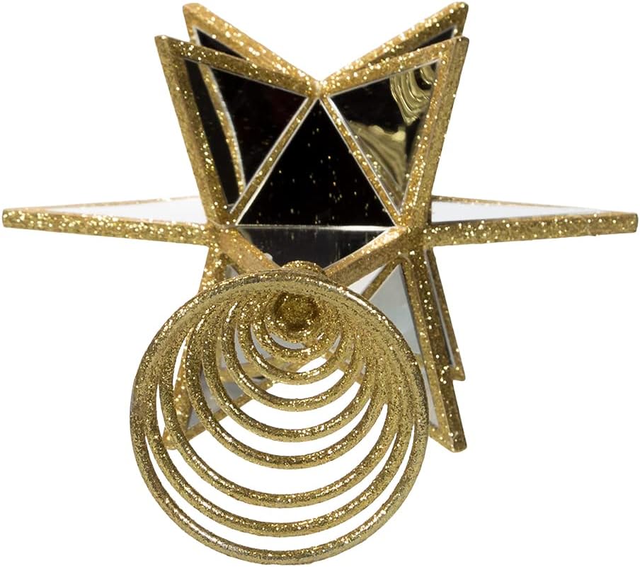 13.5-Inch Mirror Narrow Gold Star Tree Topper