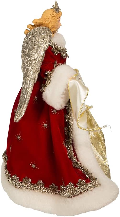 10-Inch Fabriche Regal Red Angel Treetop