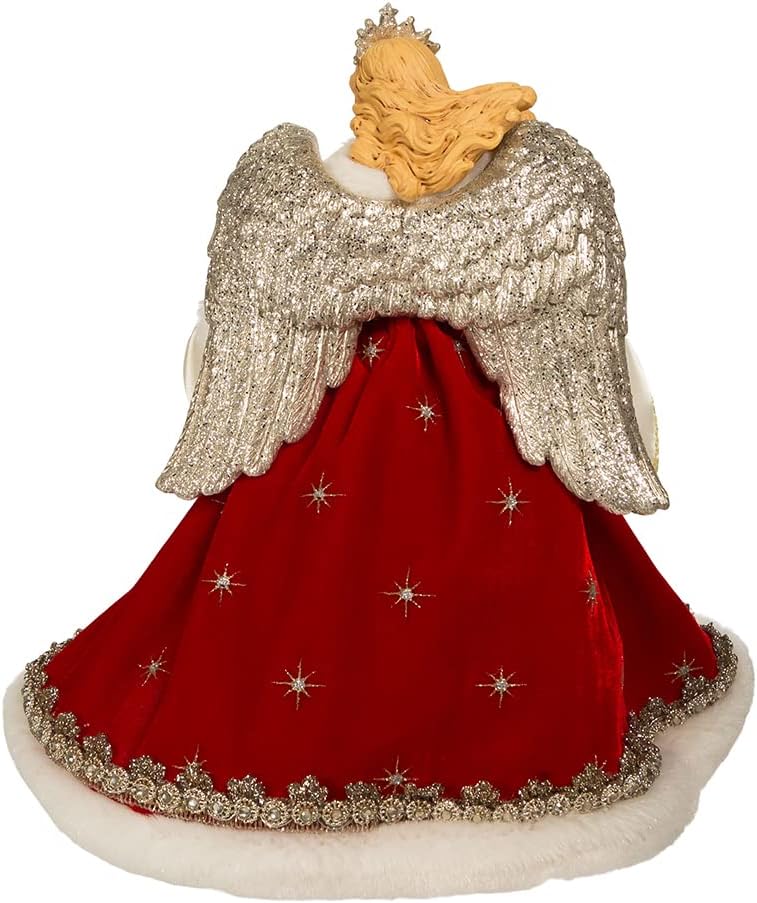 10-Inch Fabriche Regal Red Angel Treetop