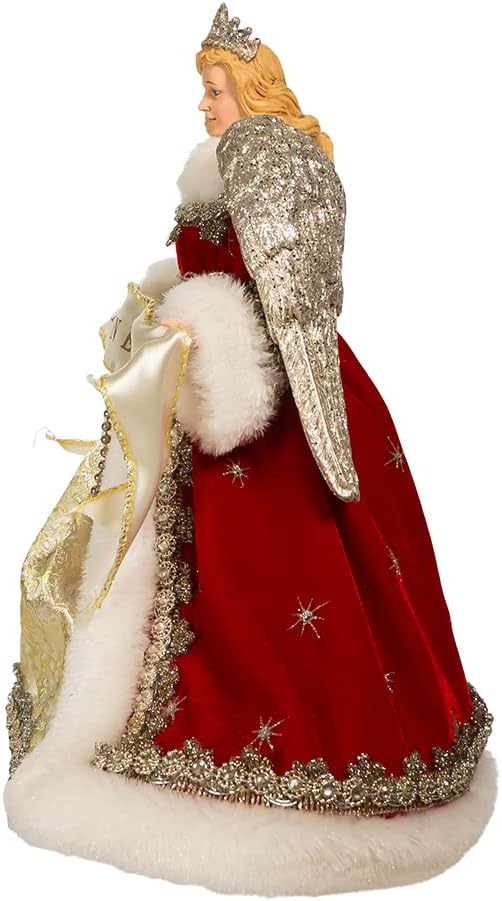 10-Inch Fabriche Regal Red Angel Treetop