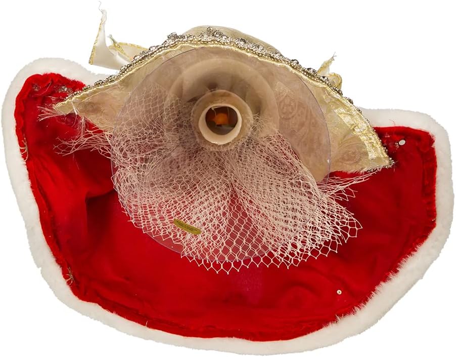 10-Inch Fabriche Regal Red Angel Treetop