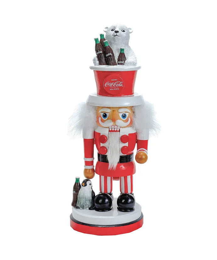 15.75" Coca-Cola Polar Bear Hat Hollywood Nutcracker