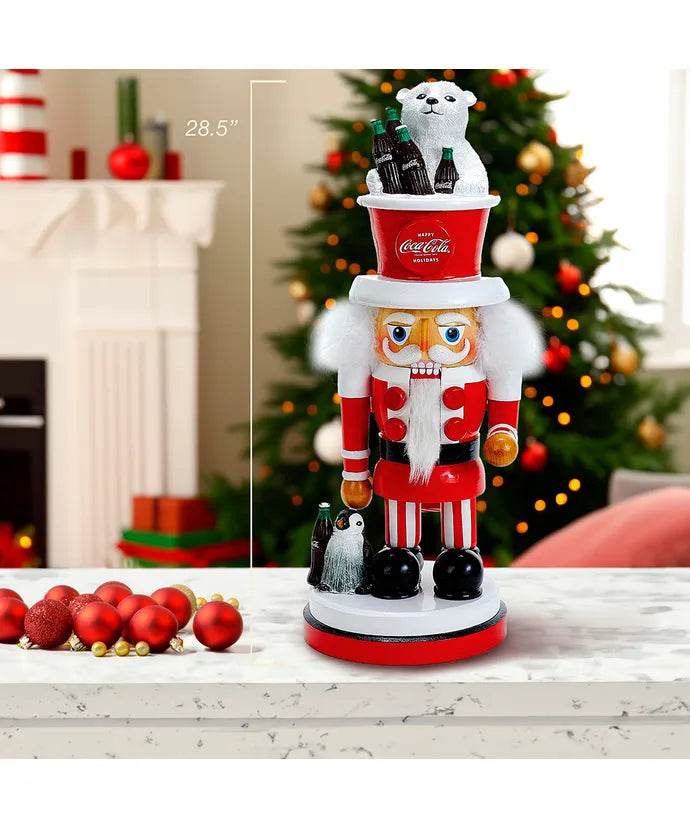 15.75" Coca-Cola Polar Bear Hat Hollywood Nutcracker
