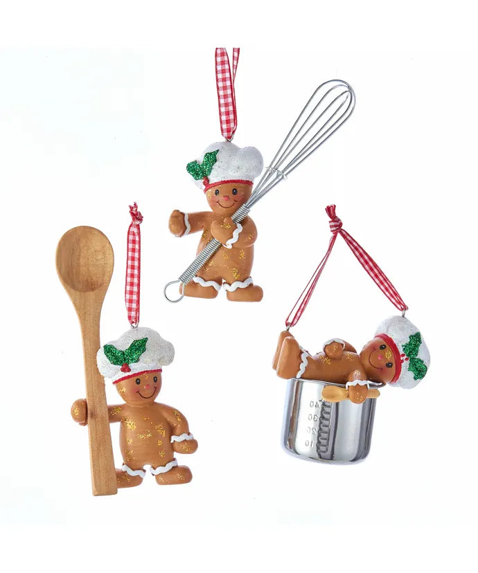 Gingerbread Boy Utensil Ornaments Set Of 3