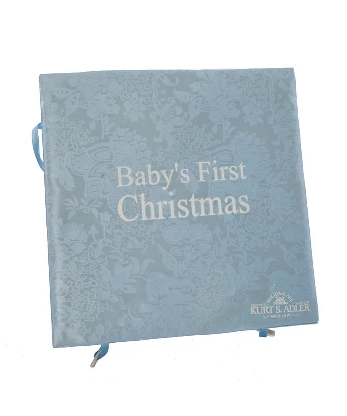 Baby Boy Glass Ornament Set, 4-Piece Box Set