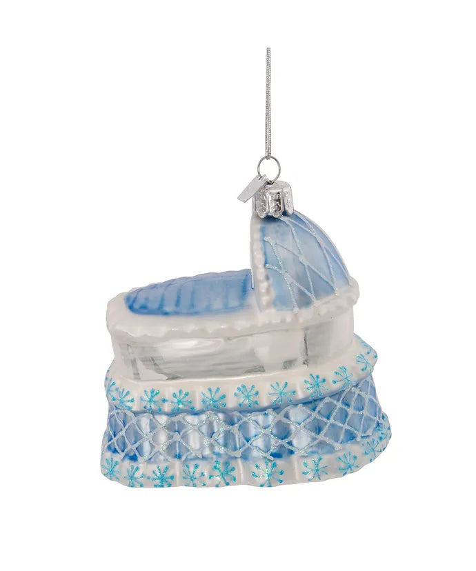 Baby Boy Glass Ornament Set, 4-Piece Box Set