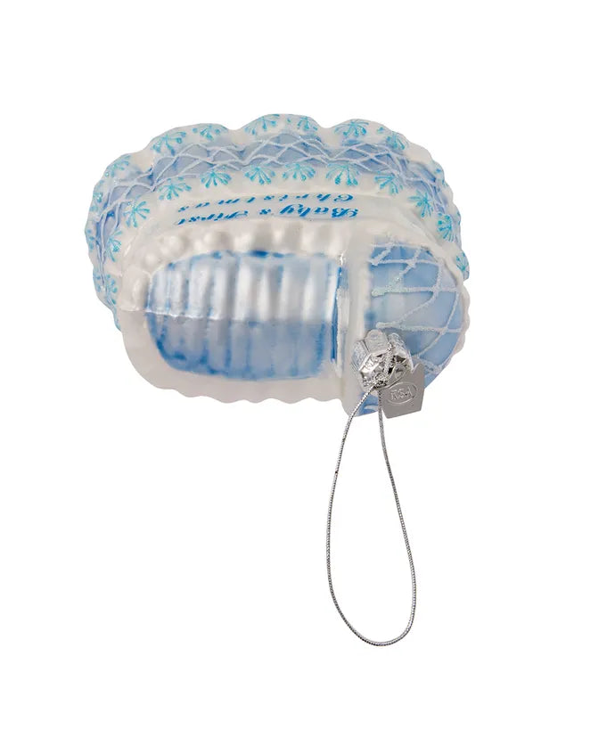Baby Boy Glass Ornament Set, 4-Piece Box Set