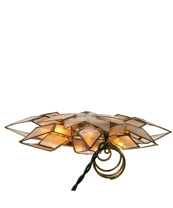 9.25" UL 10-Light Capiz Clear Star Treetop