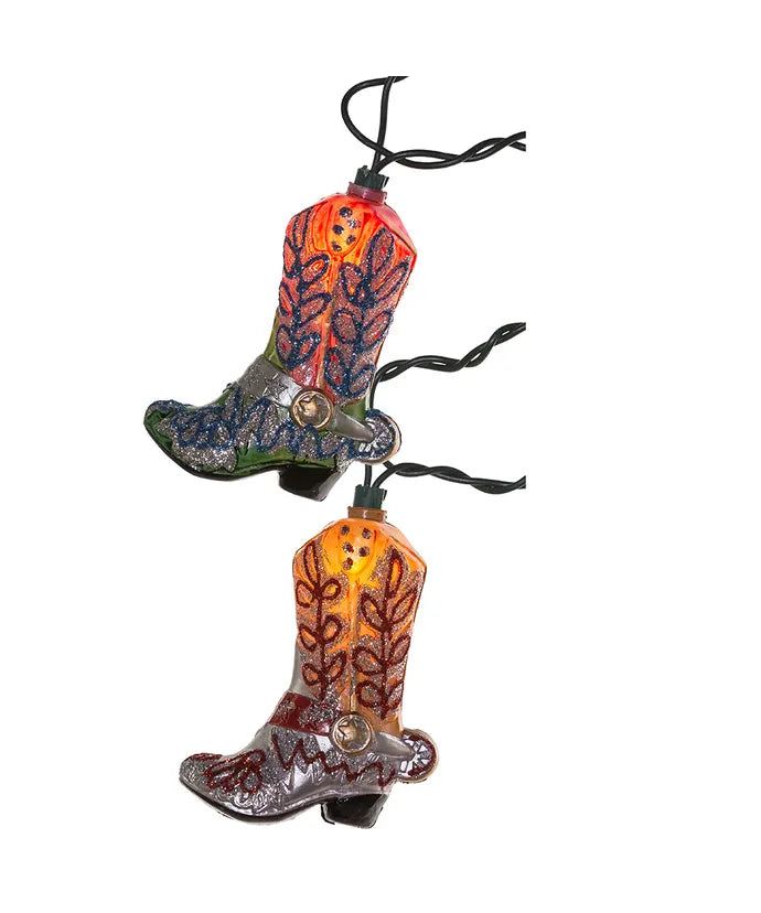 9' UL 10L Cowboy Boots With Glitter Light Set