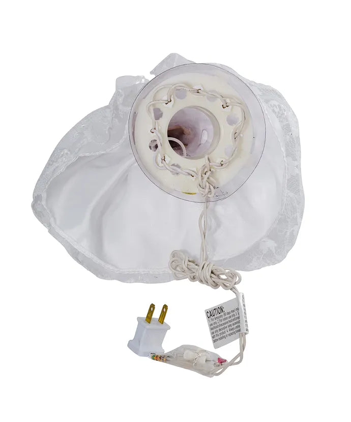 9" UL 10-Light White Dress Angel Treetop