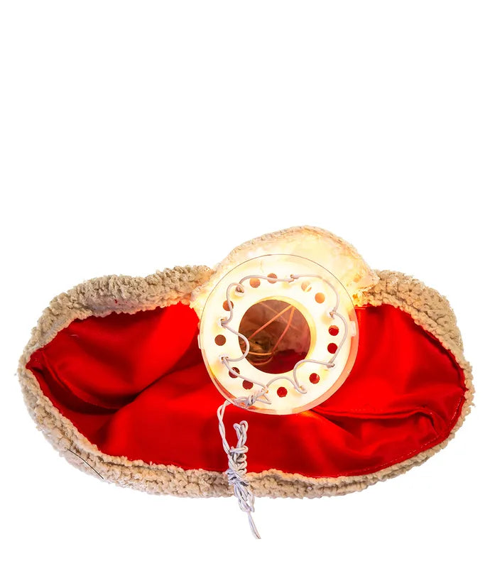 16" UL 10-Light Red And Ivory Angel Treetop