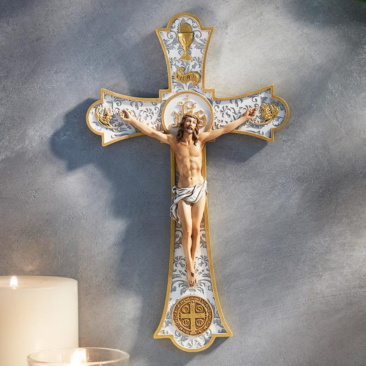 Holy Mass Wall Crucifix 8" H Wedding