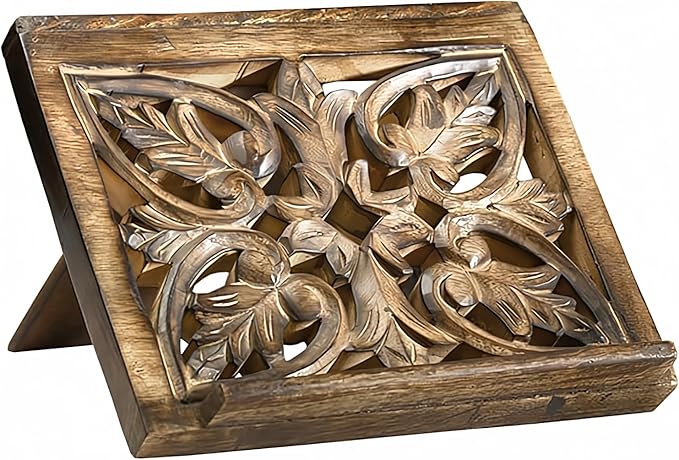 Ornate Wood Carved Bible/Missal Stand