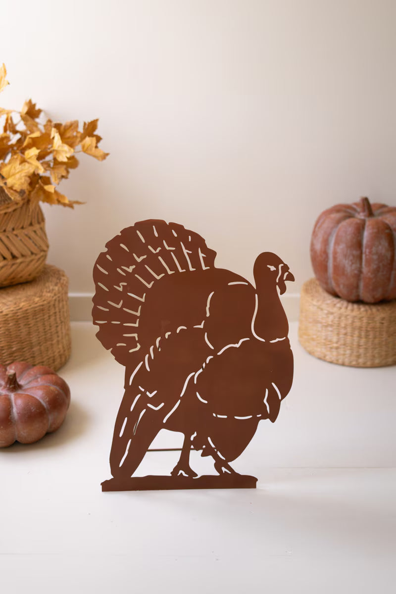 Rustic Metal Thanksgiving Turkey Stand