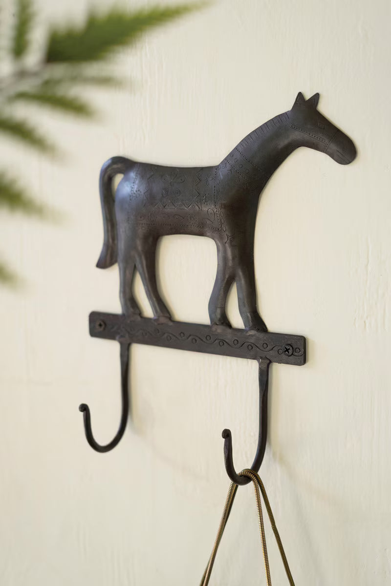 Hammered Iron Horse Hook