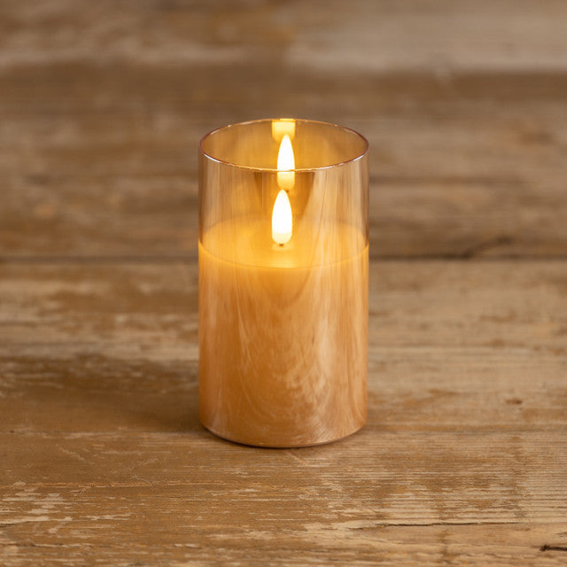 5" Champagne Glass 3d Flame Candle